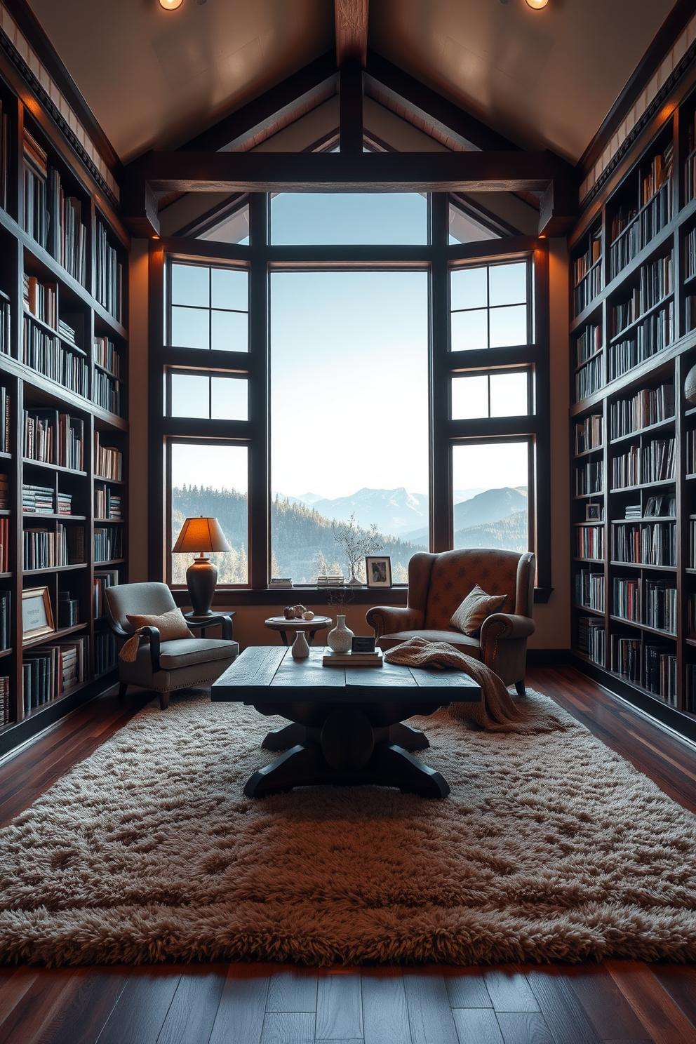 Mountain Home Library Design Ideas 13