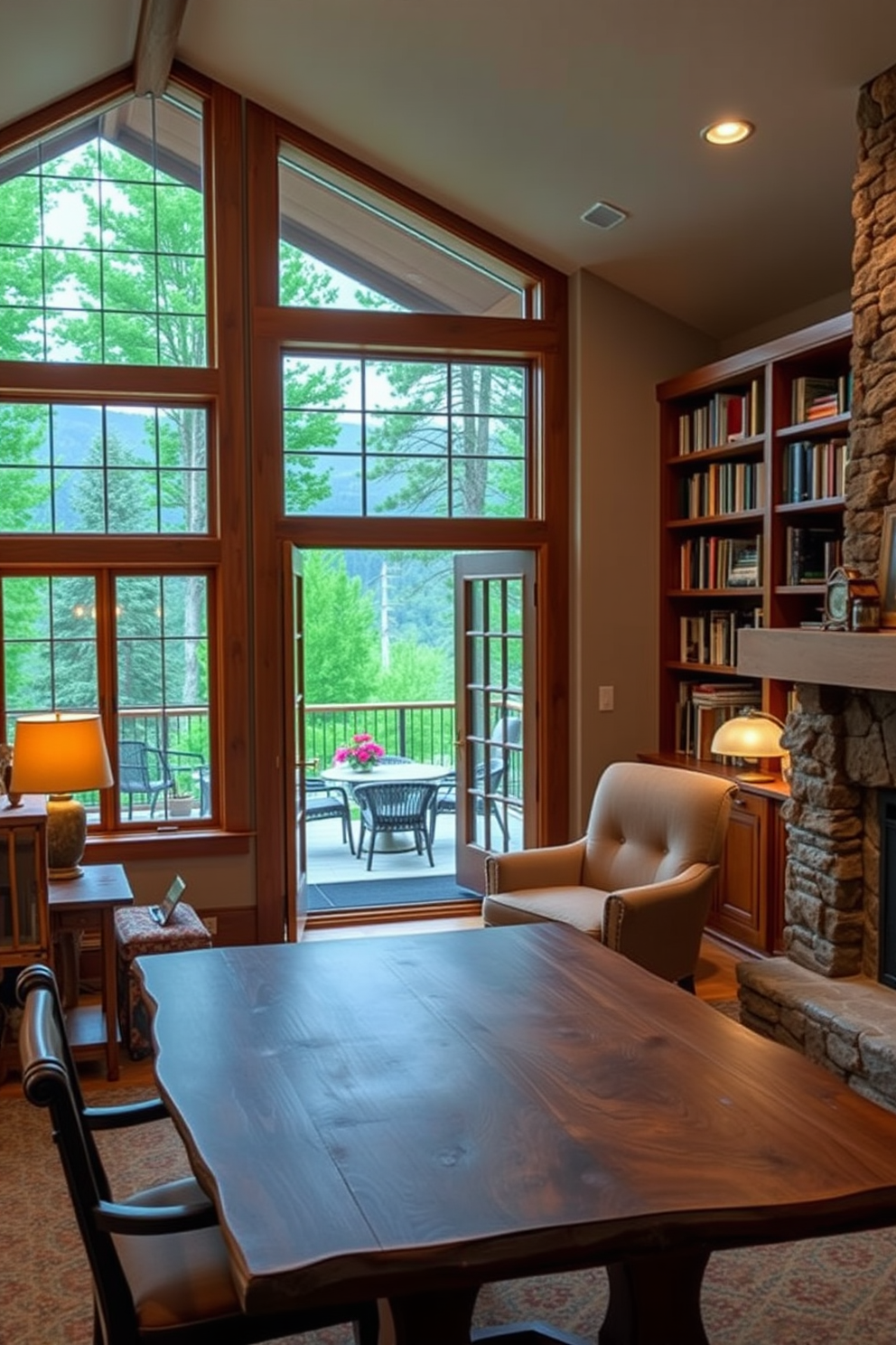 Mountain Home Library Design Ideas 20