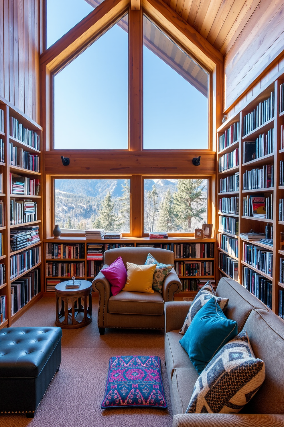 Mountain Home Library Design Ideas 21