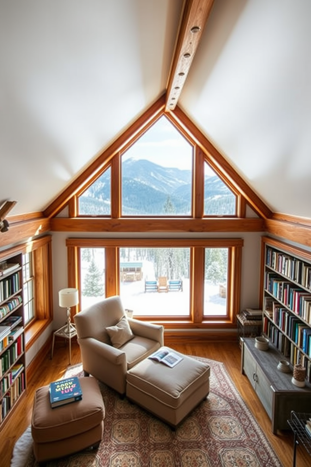 Mountain Home Library Design Ideas 23