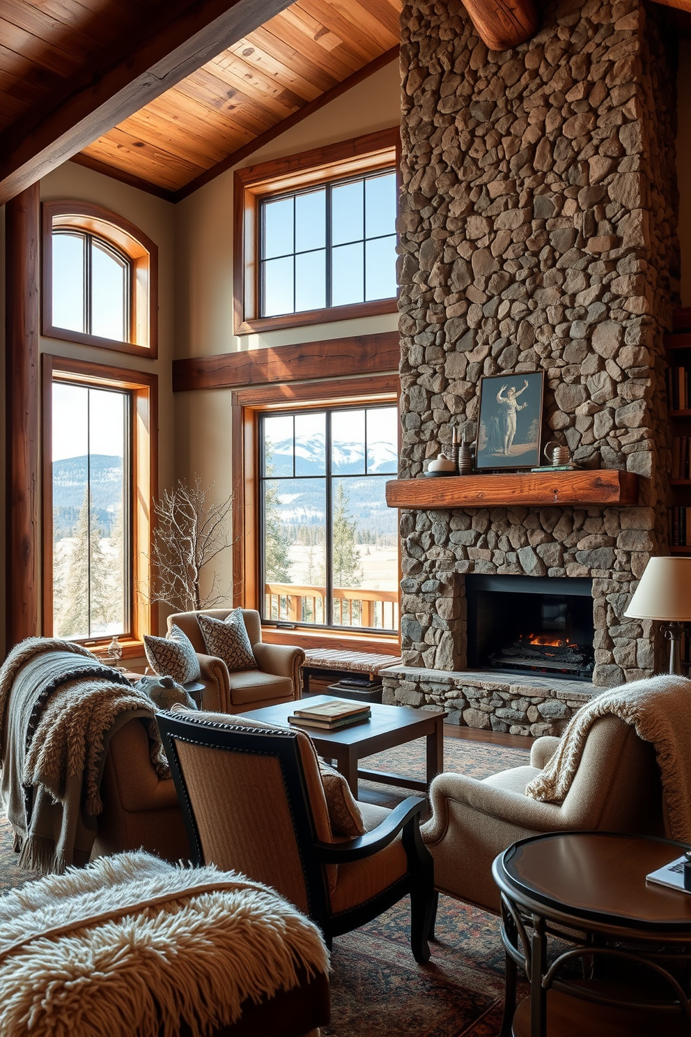 Mountain Home Library Design Ideas 25