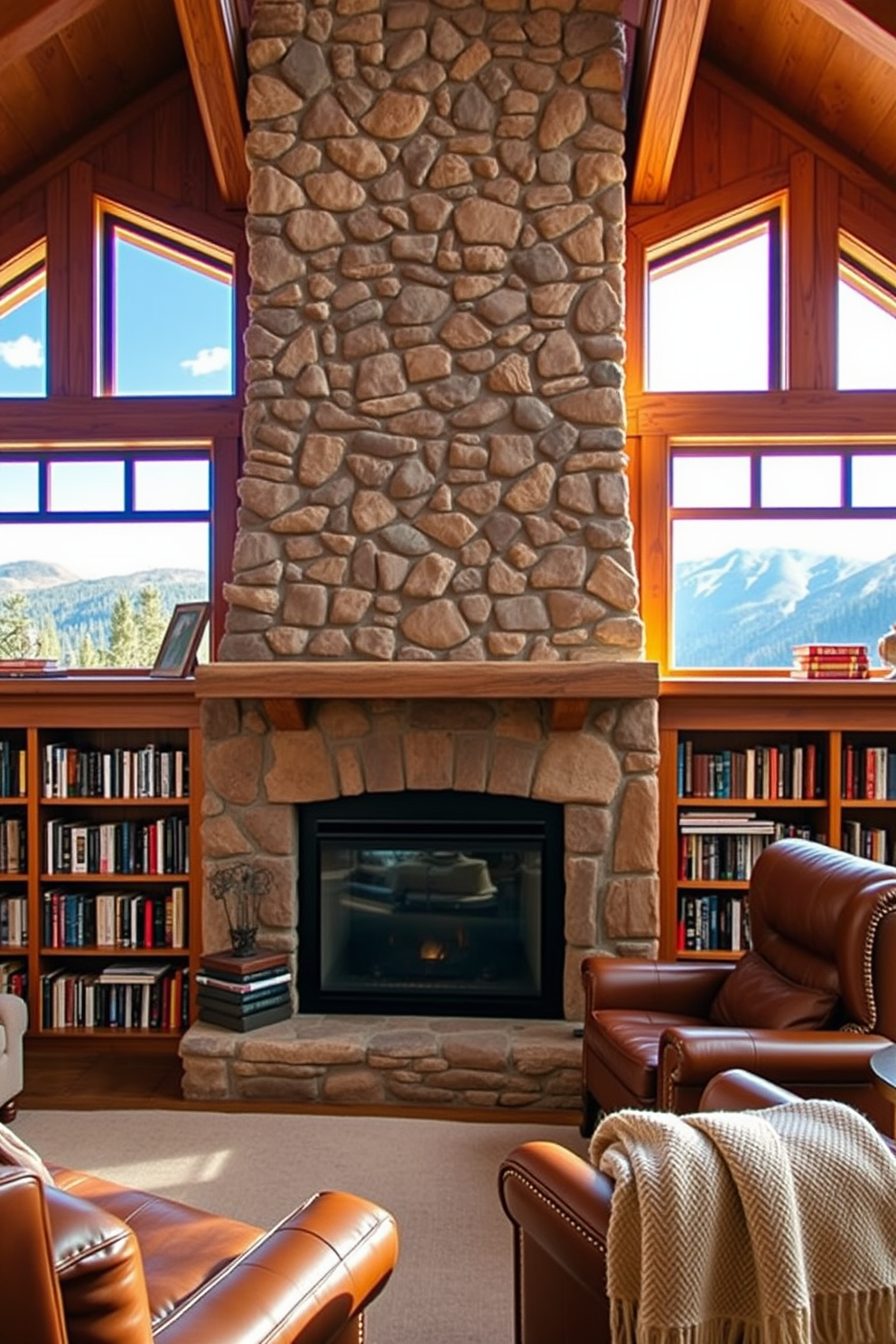 Mountain Home Library Design Ideas 3