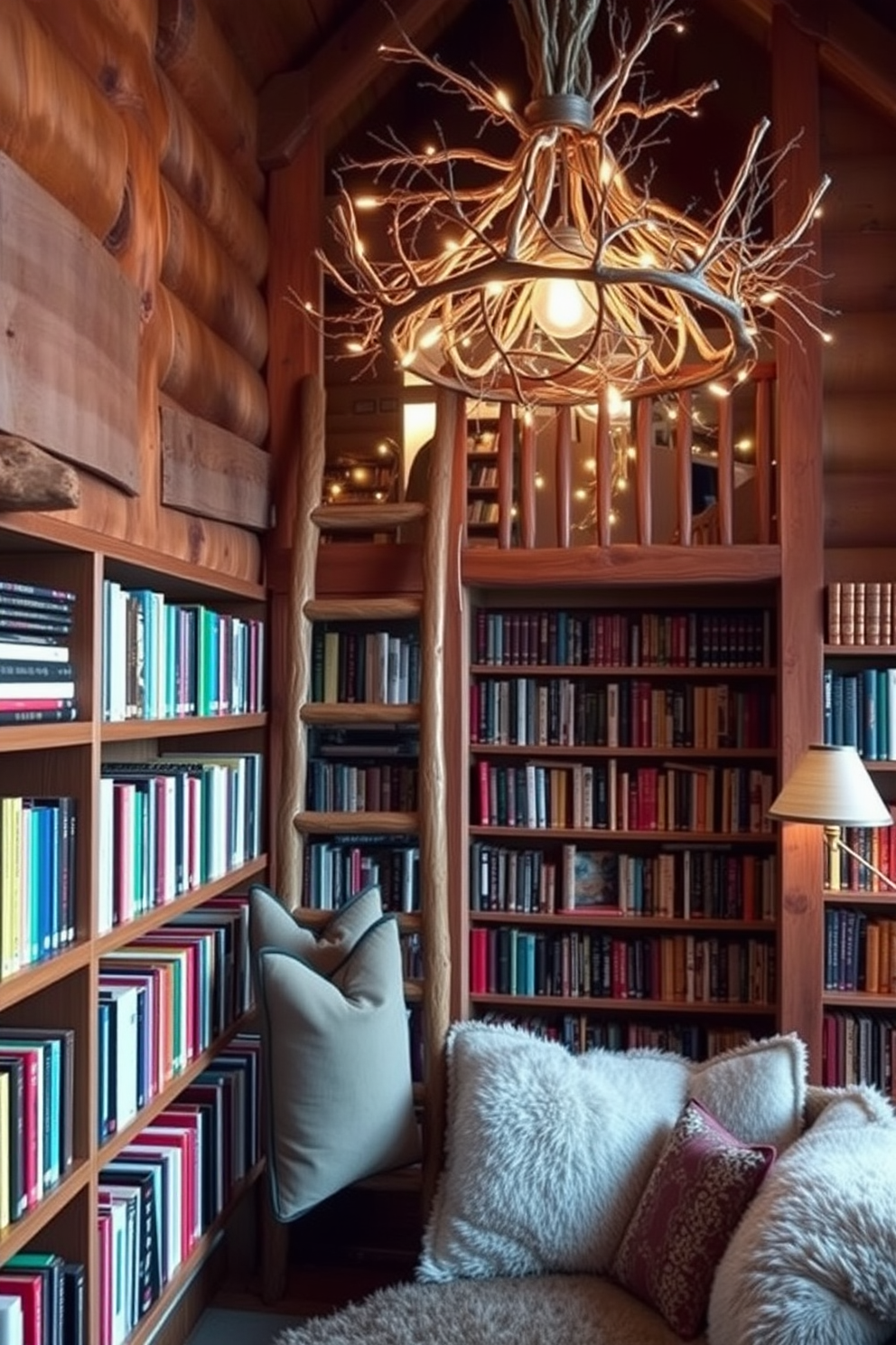 Mountain Home Library Design Ideas 30