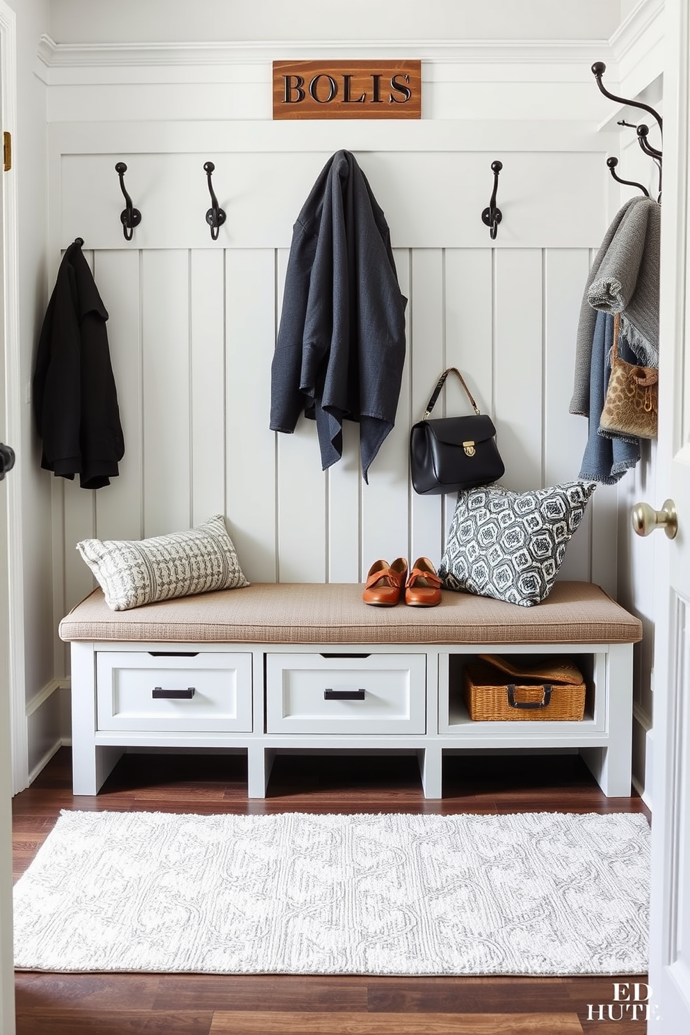 Mudroom Bench Design Ideas 30