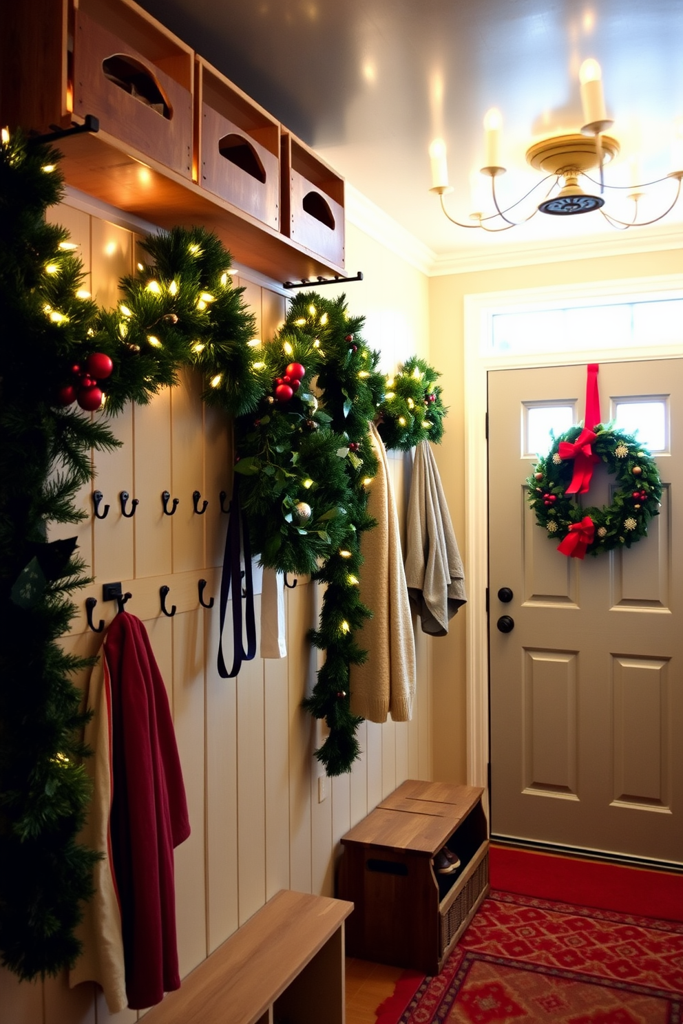 Mudroom Christmas Decorating Ideas 11