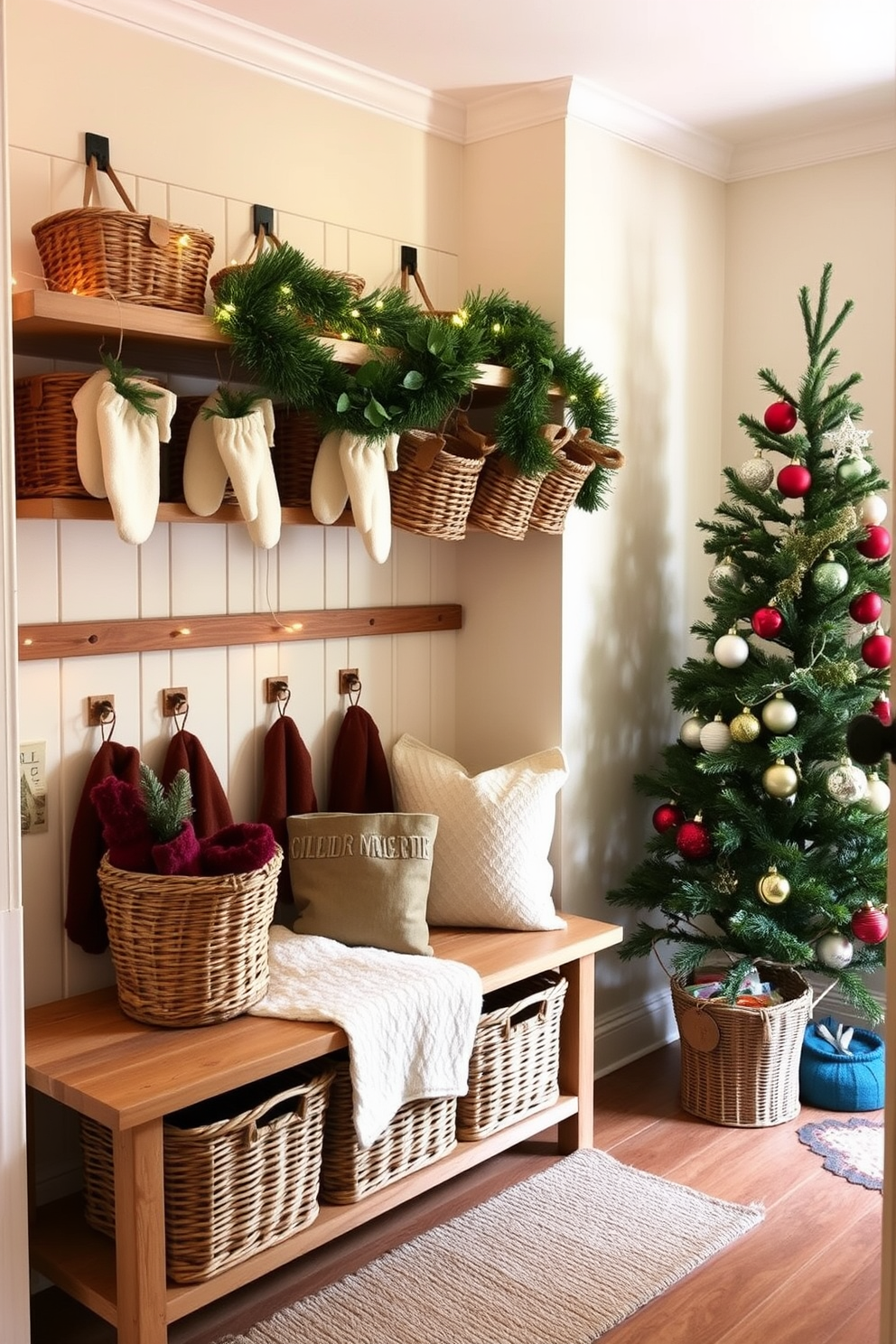 Mudroom Christmas Decorating Ideas 17