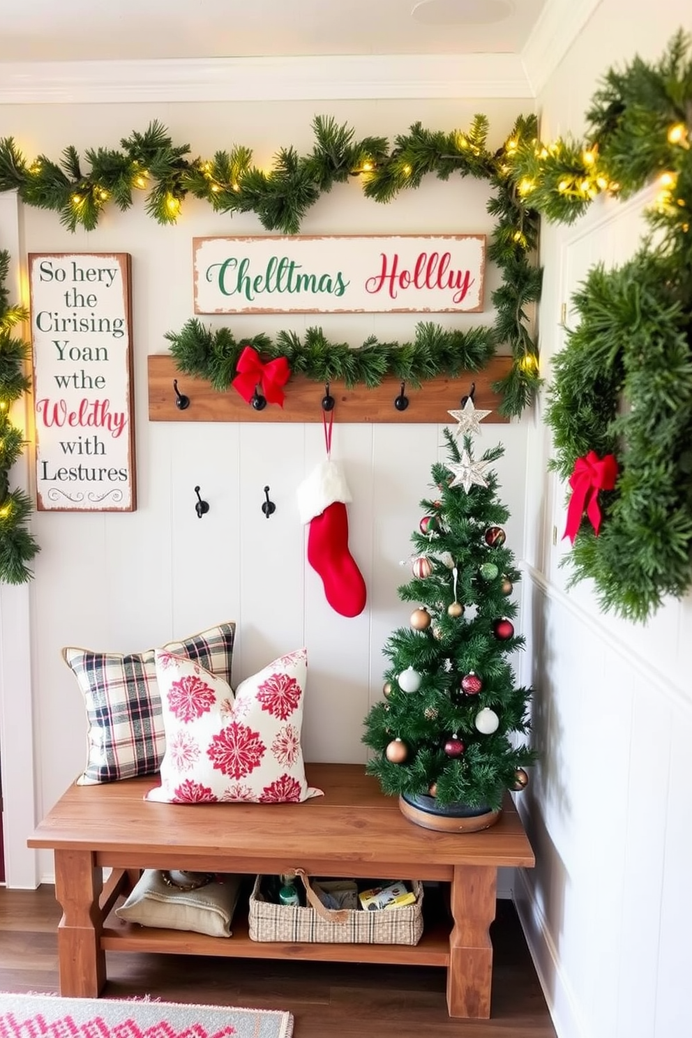 Mudroom Christmas Decorating Ideas 21