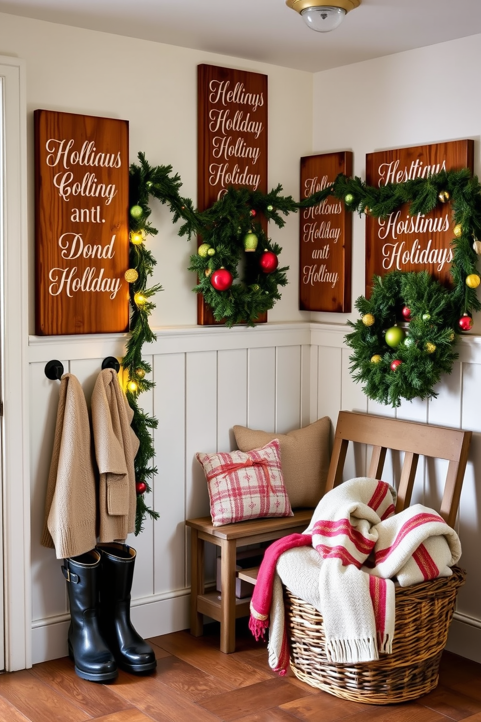 Mudroom Christmas Decorating Ideas 29