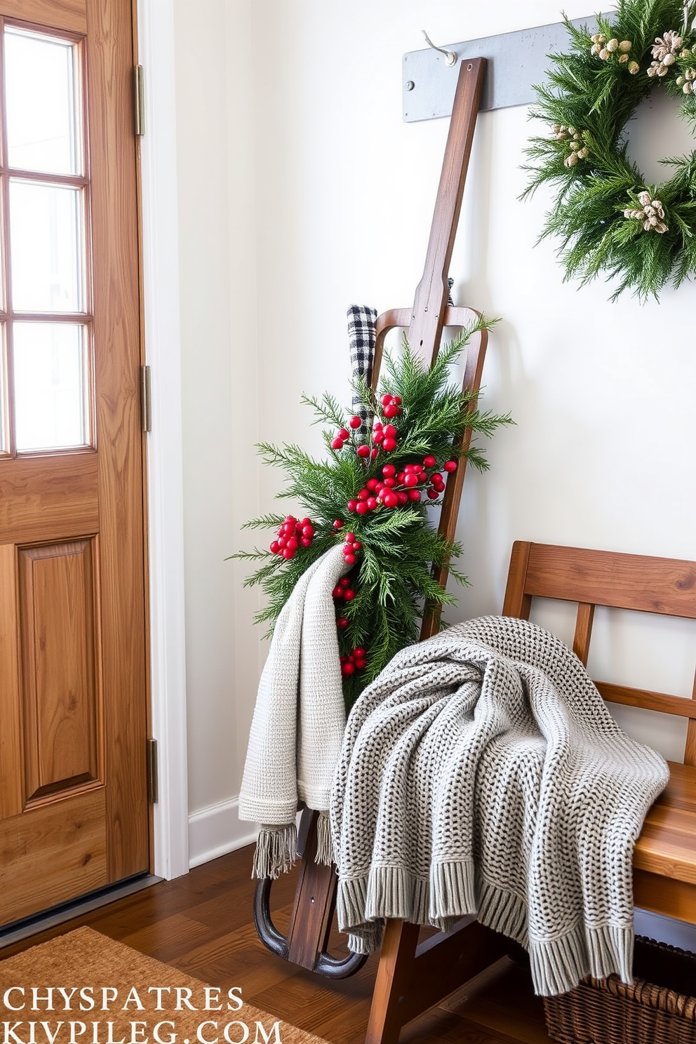 Mudroom Christmas Decorating Ideas 9