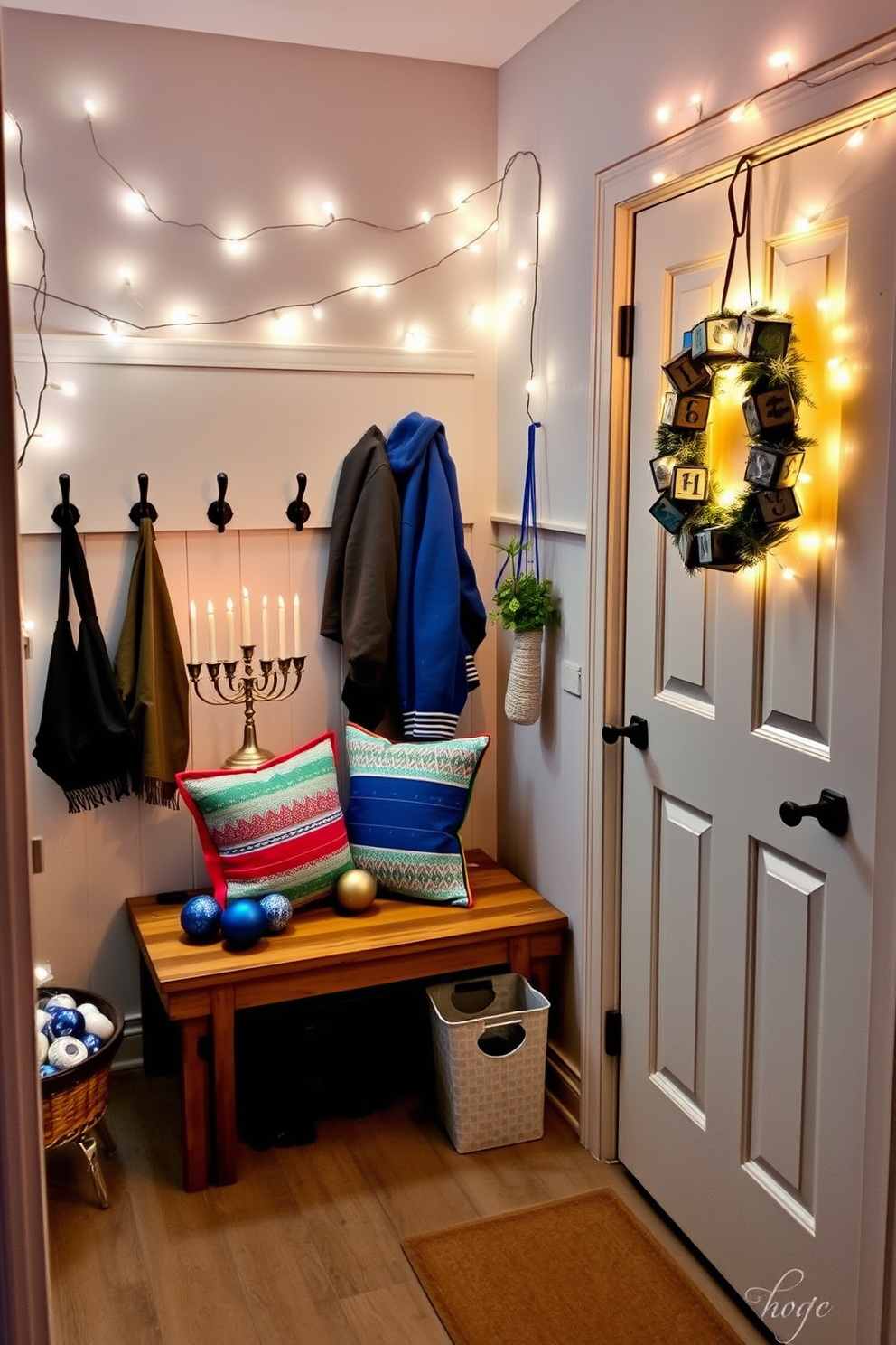 Mudroom Hanukkah Decorating Ideas 12