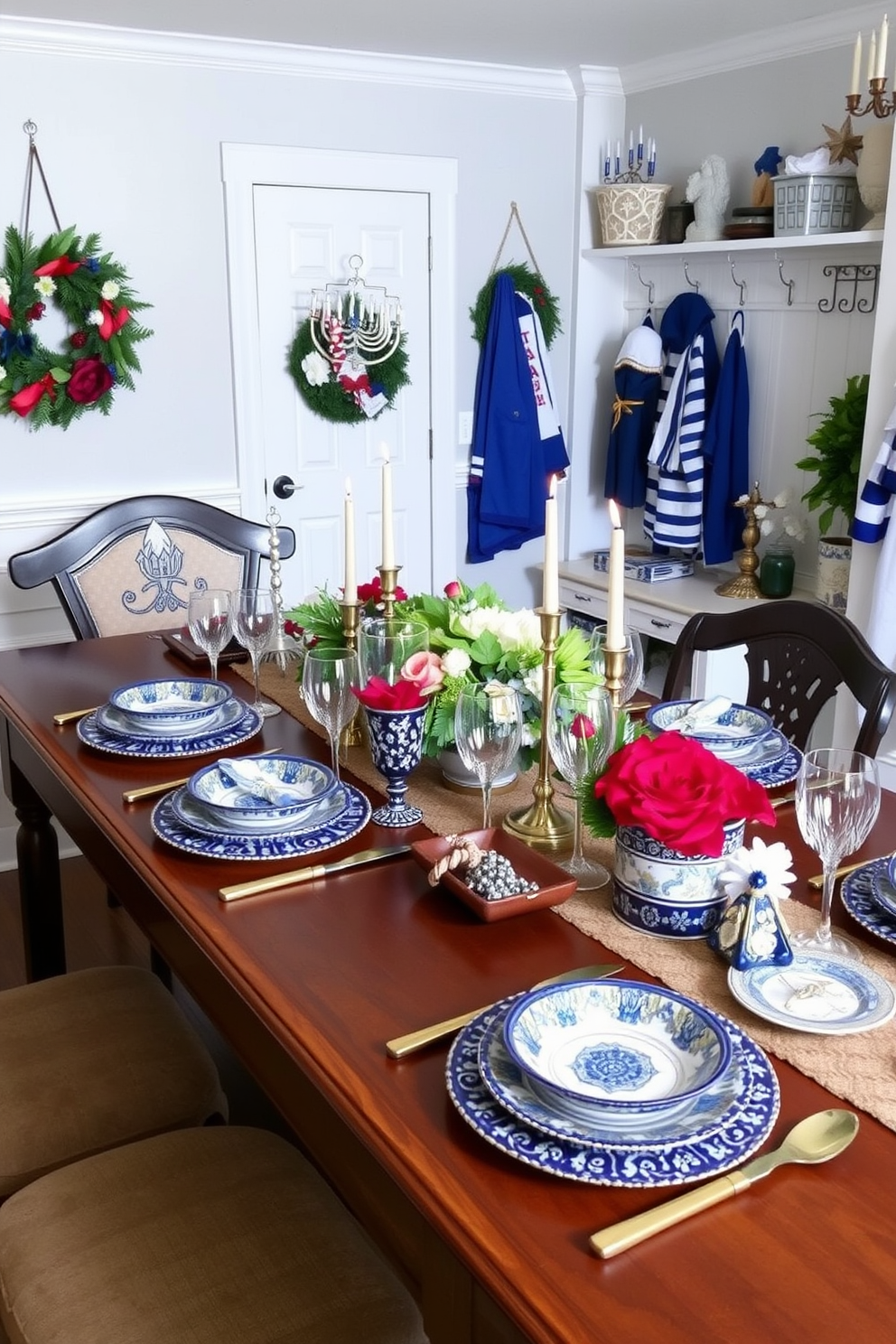 Mudroom Hanukkah Decorating Ideas 14