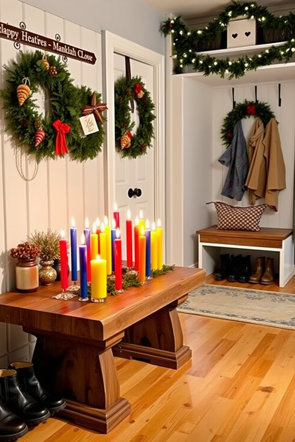 Mudroom Hanukkah Decorating Ideas 16