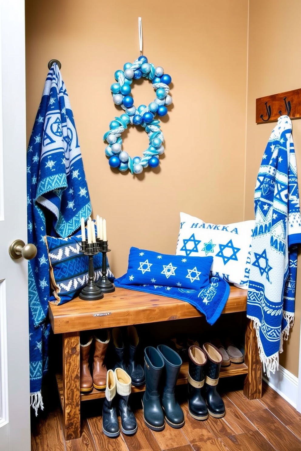 Mudroom Hanukkah Decorating Ideas 17