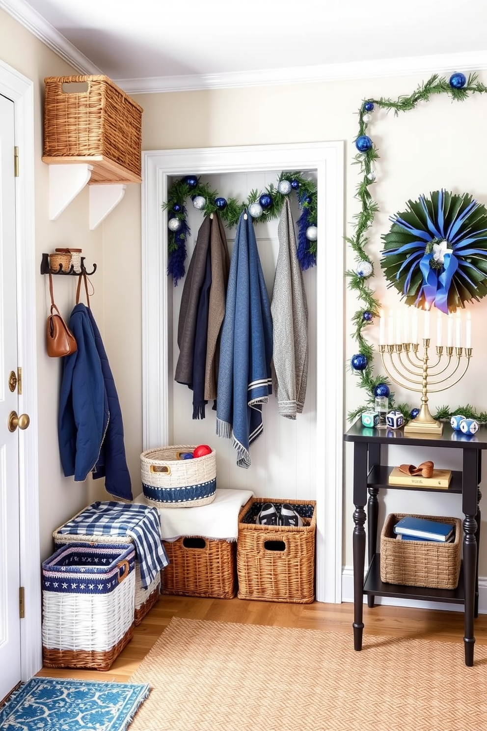 Mudroom Hanukkah Decorating Ideas 7