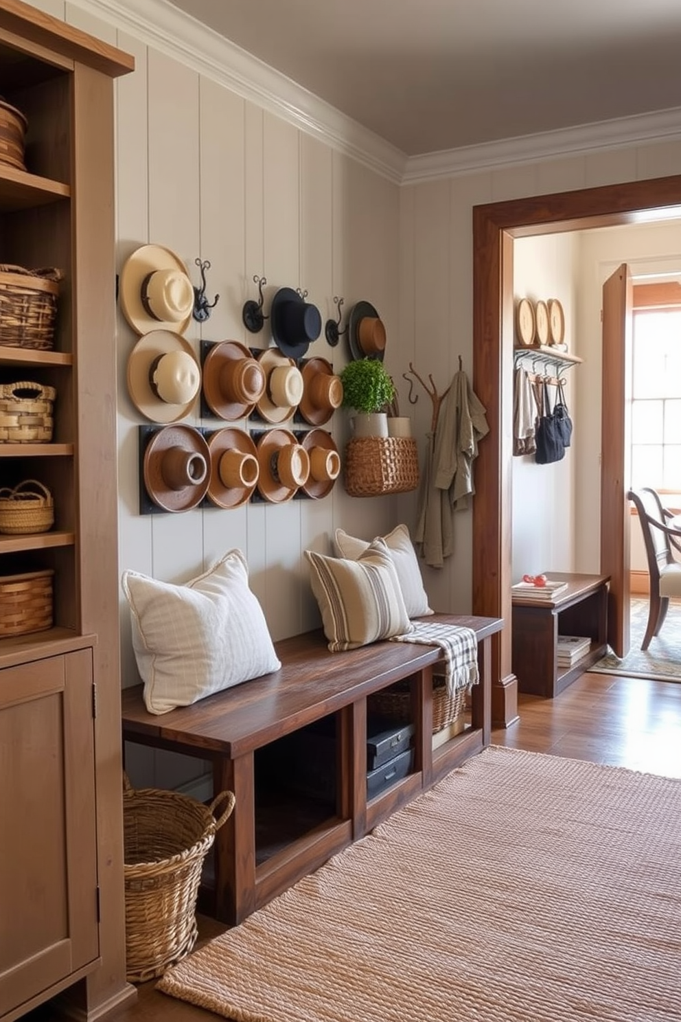 Mudroom Near Dining Room Design Ideas 15