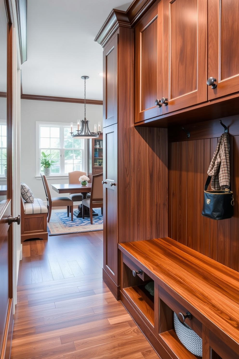 Mudroom Near Dining Room Design Ideas 21