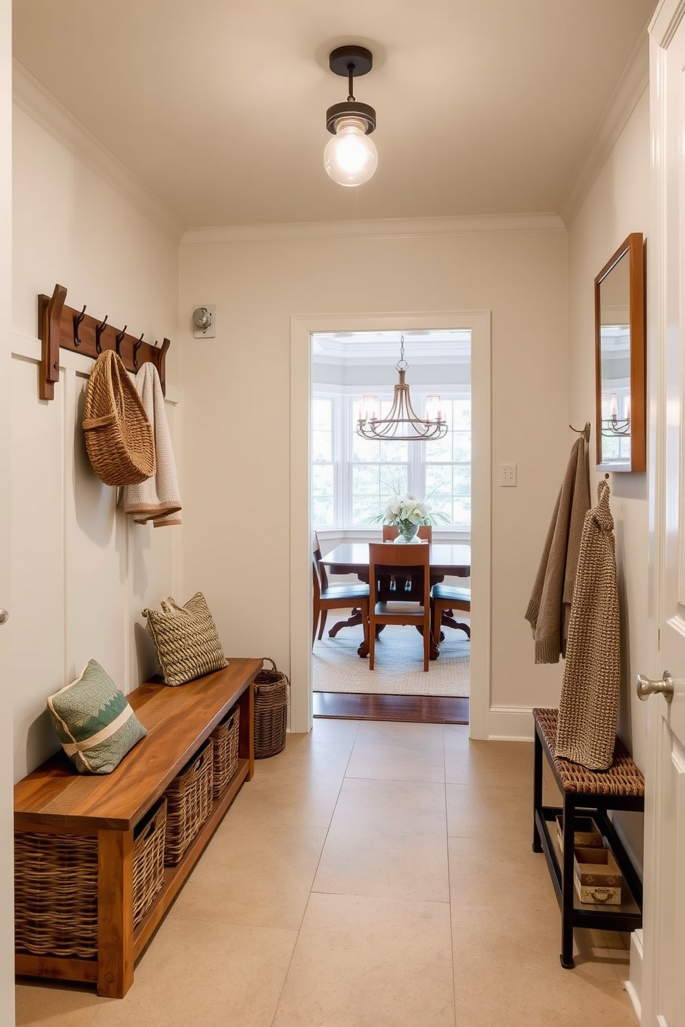 Mudroom Near Dining Room Design Ideas 25