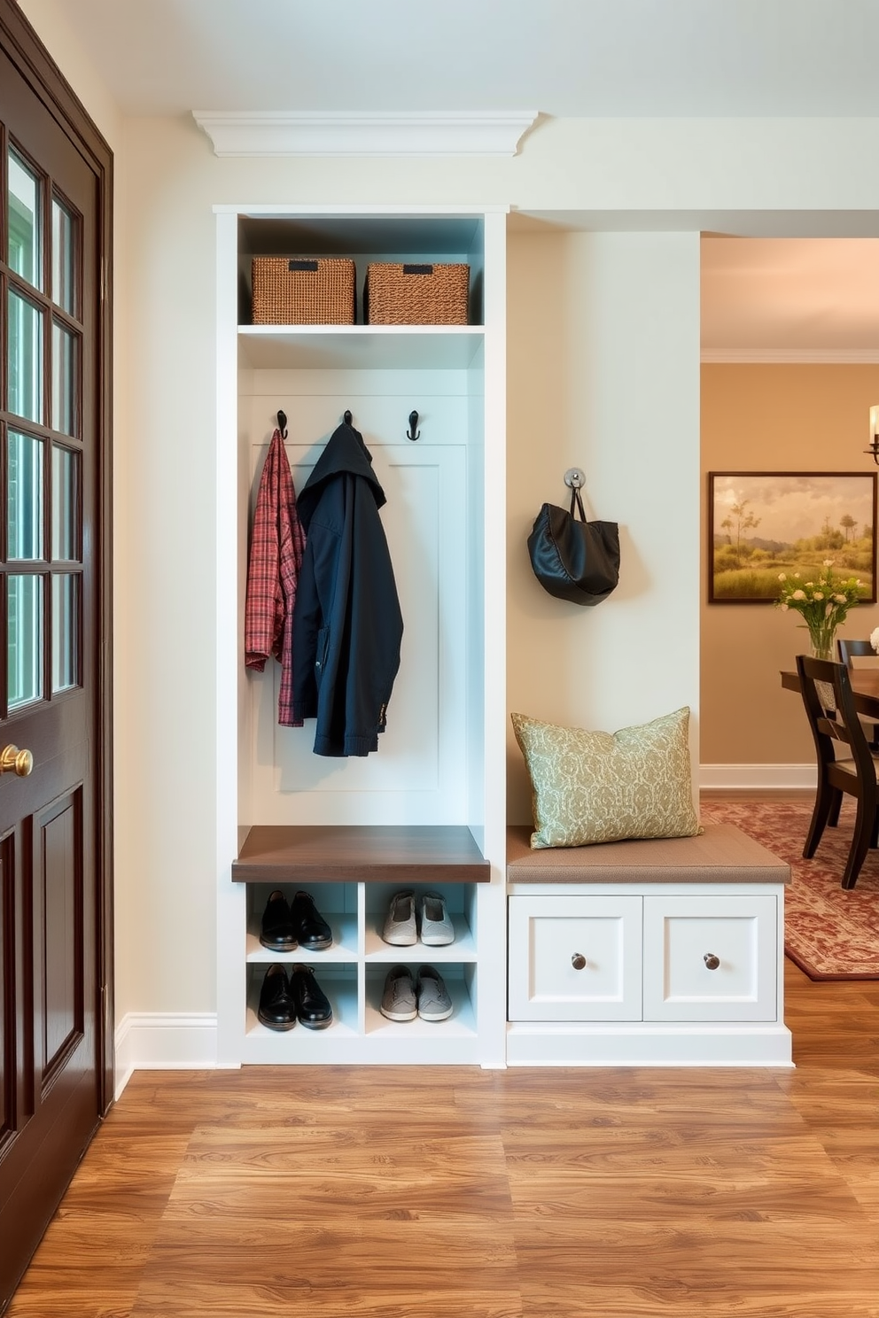 Mudroom Near Dining Room Design Ideas 30