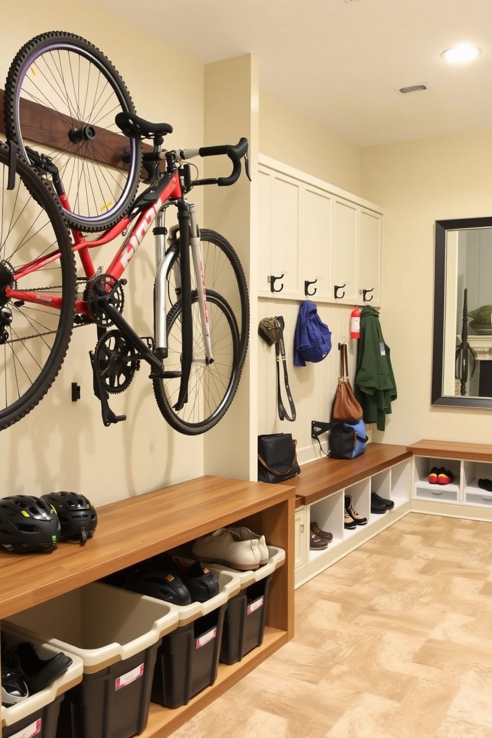 Mudroom Near Family Room Design Ideas 24