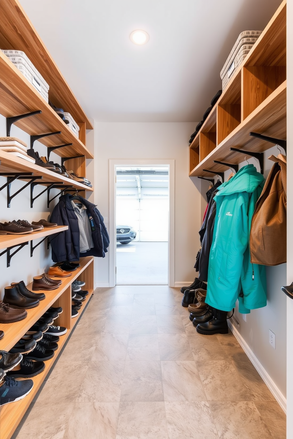 Mudroom Near Garage Design Ideas 1