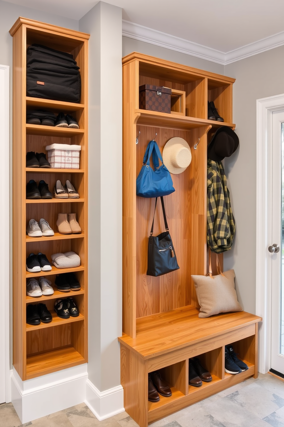 Mudroom Near Garage Design Ideas 16