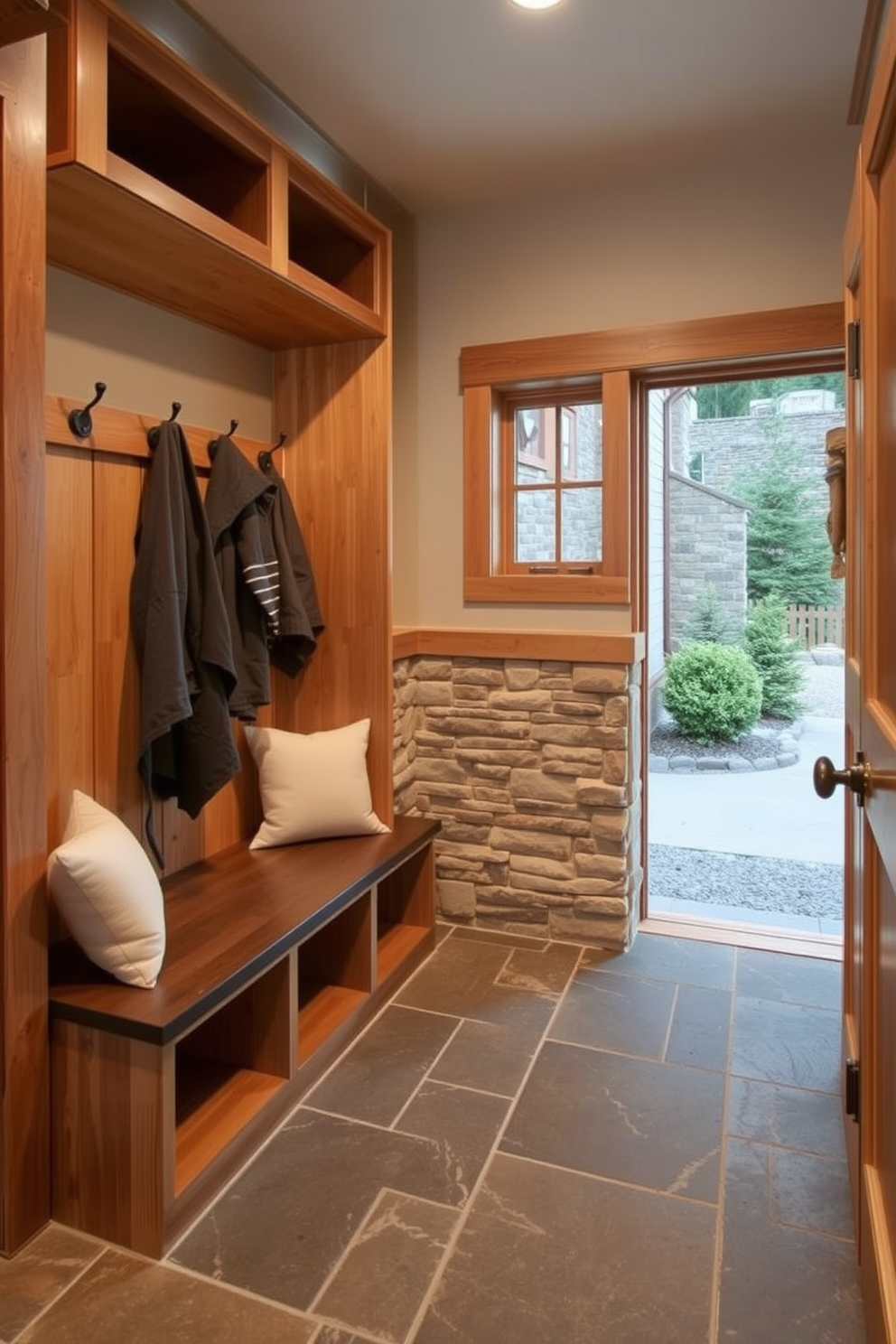 Mudroom Near Garage Design Ideas 18