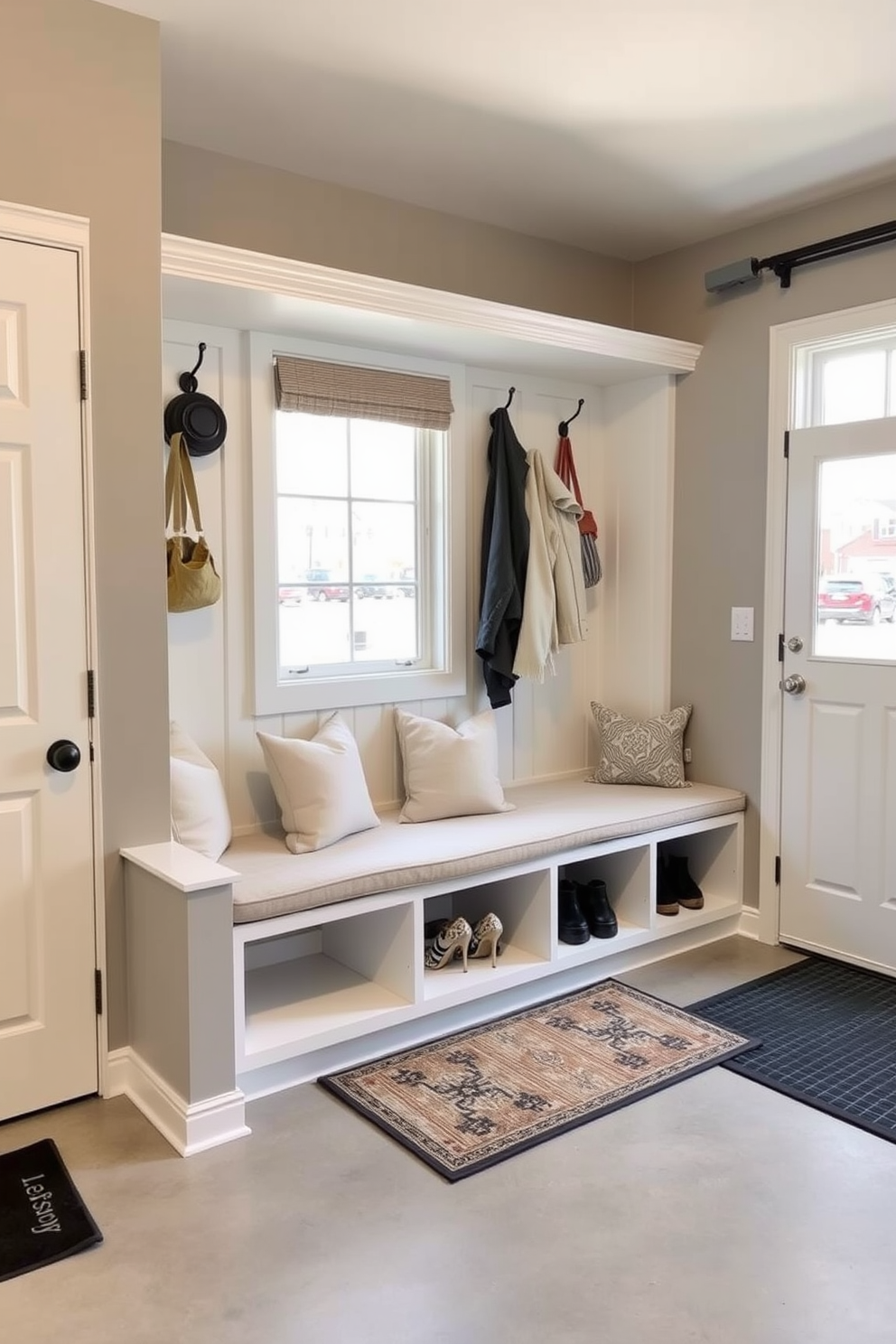 Mudroom Near Garage Design Ideas 24