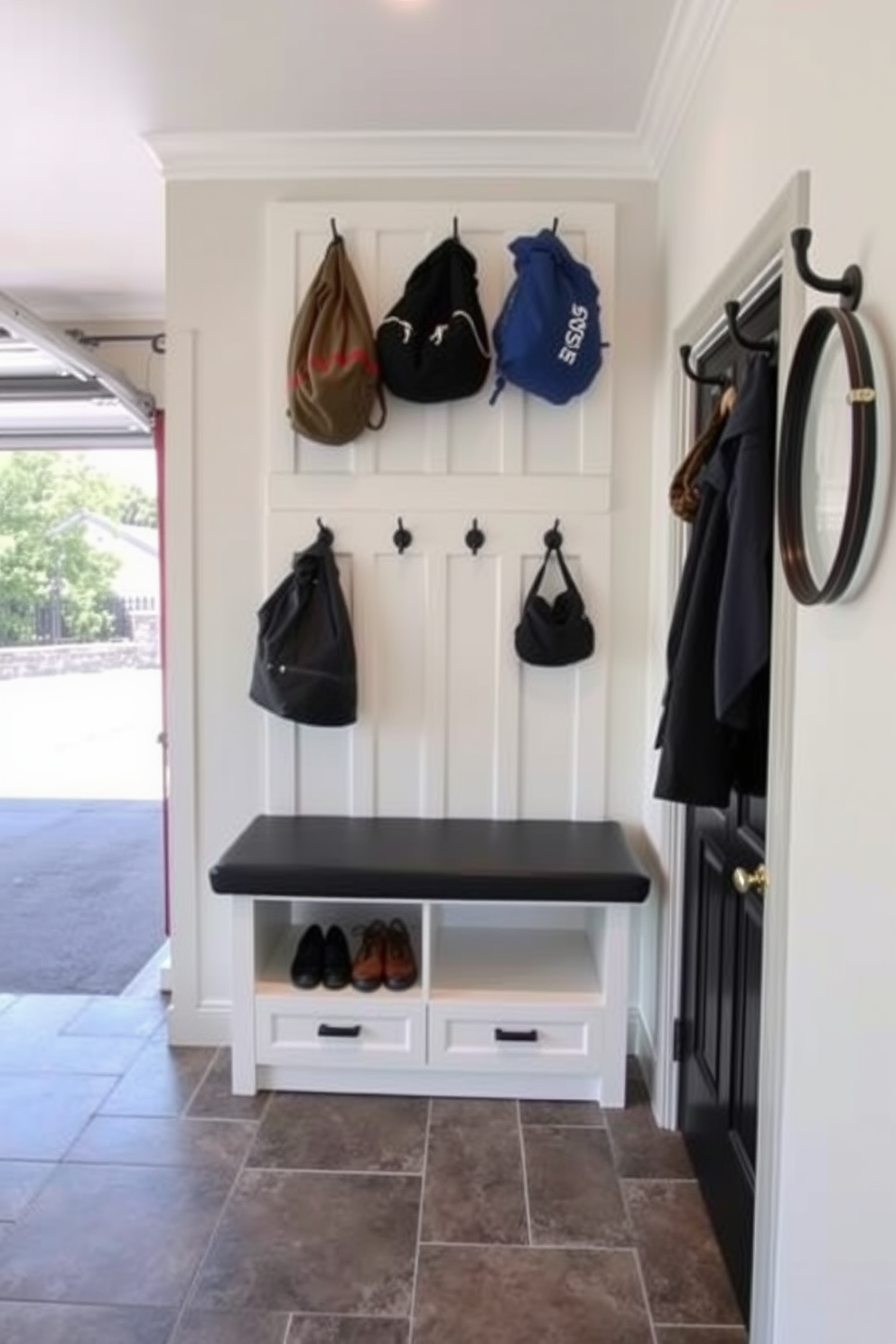 Mudroom Near Garage Design Ideas 28