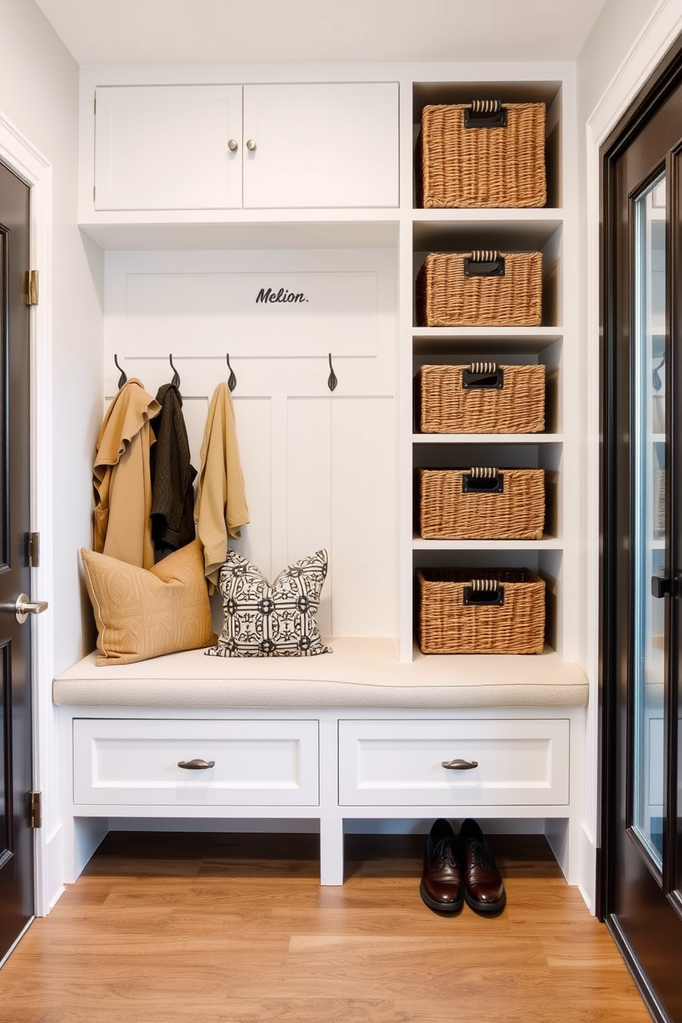 Mudroom Near Garage Design Ideas 30