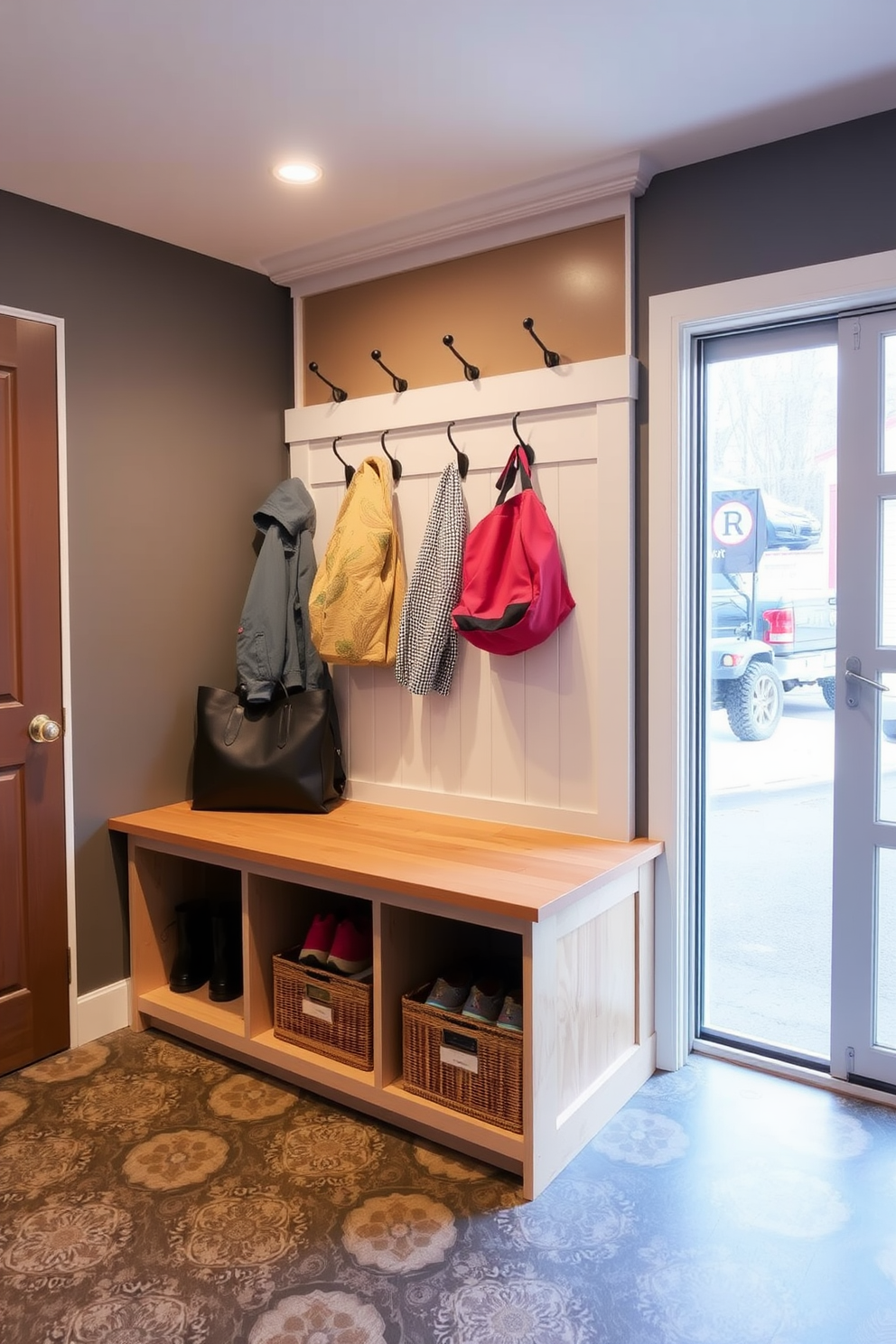 Mudroom Near Garage Design Ideas 8