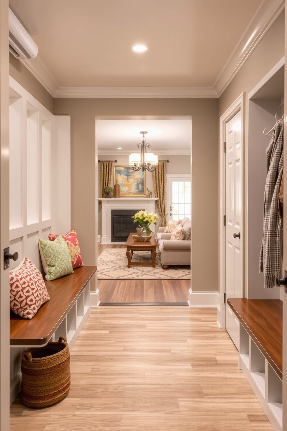 Mudroom Near Living Room Design Ideas 6