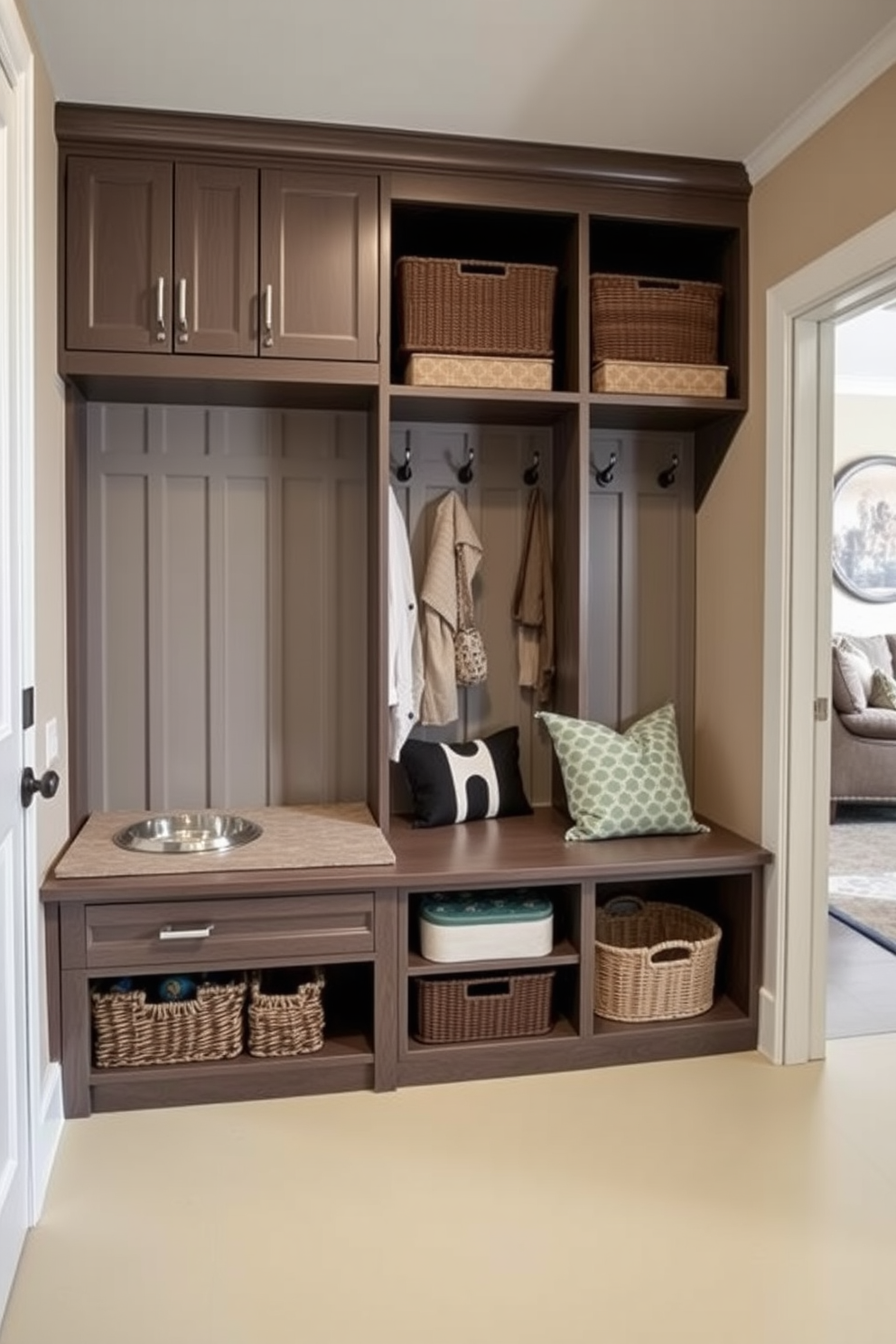 Mudroom Near Living Room Design Ideas 8