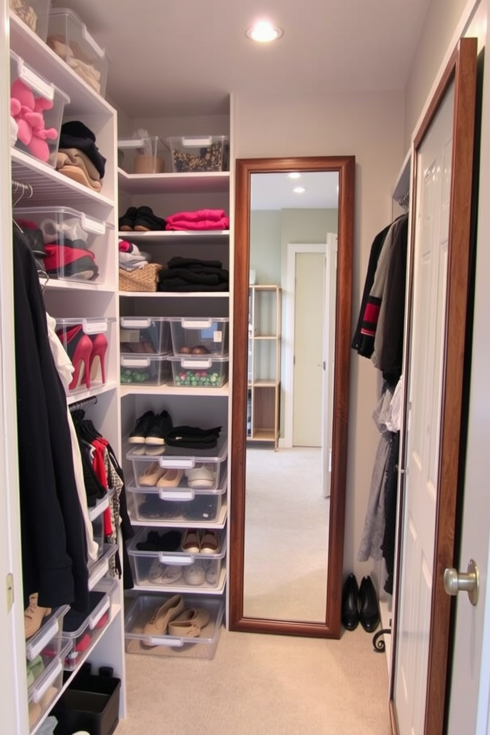 Narrow Walk In Closet Design Ideas 10