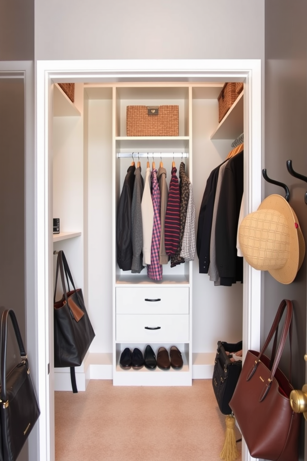 Narrow Walk In Closet Design Ideas 11