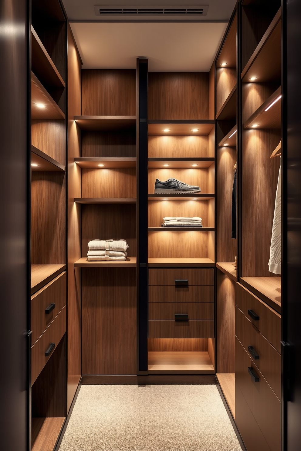 Narrow Walk In Closet Design Ideas 13