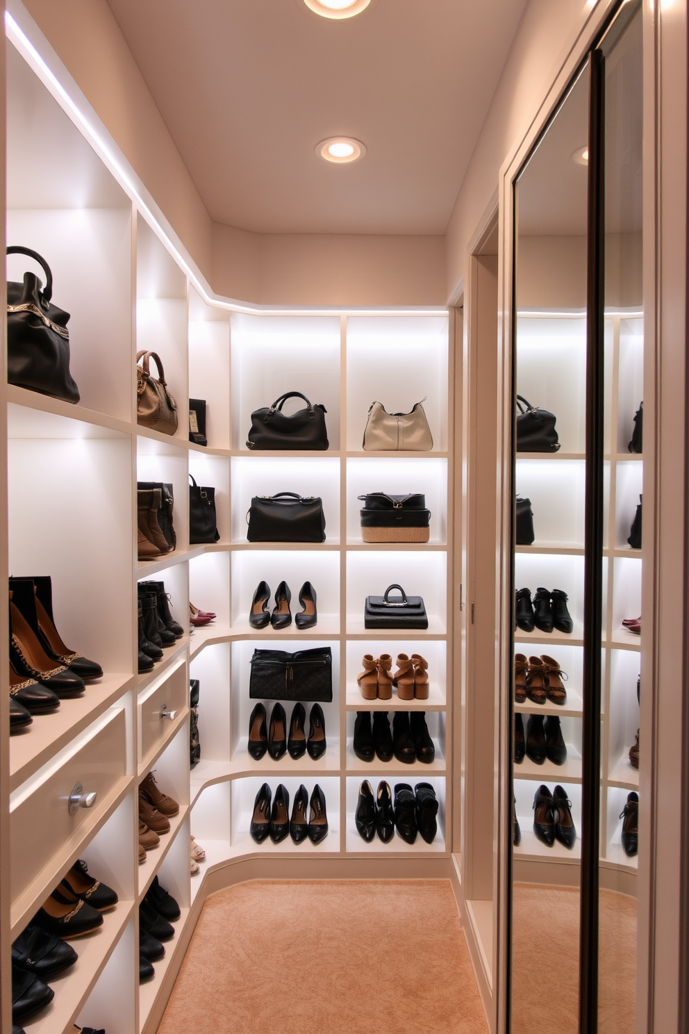 Narrow Walk In Closet Design Ideas 6