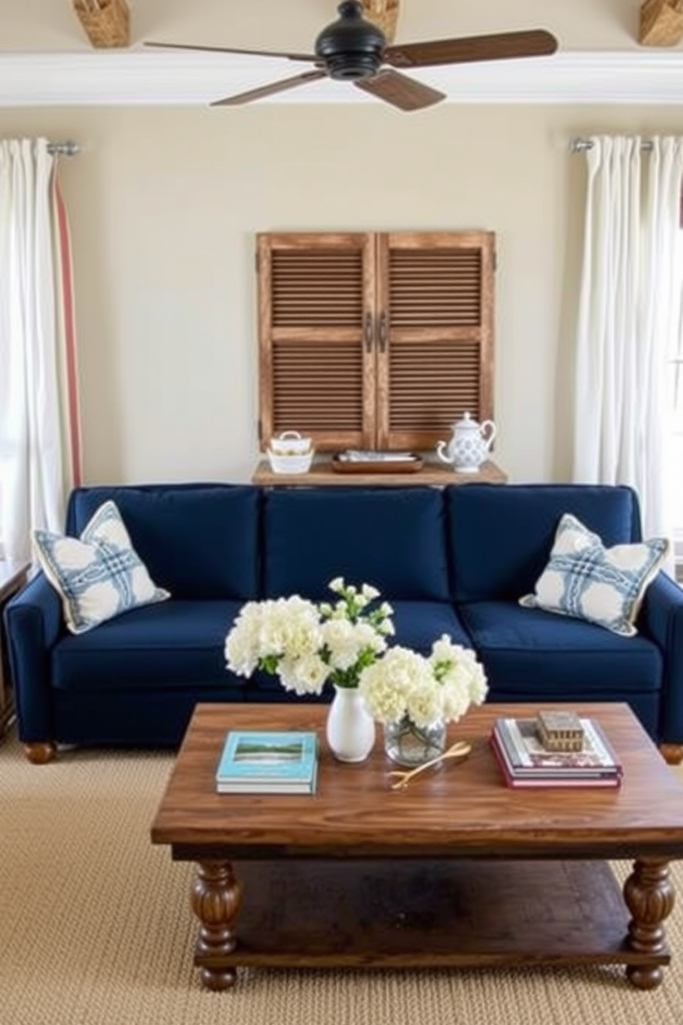 Navy Blue Couch Living Room Design Ideas 11