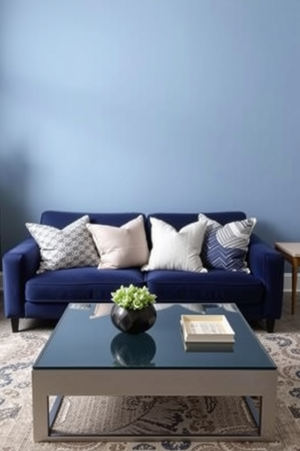 Navy Blue Couch Living Room Design Ideas 14