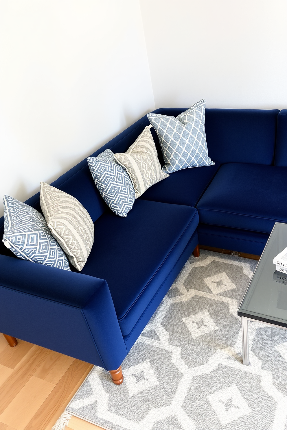 Navy Blue Couch Living Room Design Ideas 20