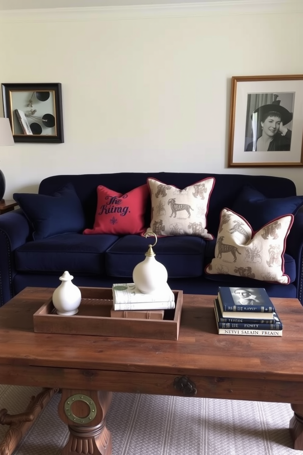 Navy Blue Couch Living Room Design Ideas 29