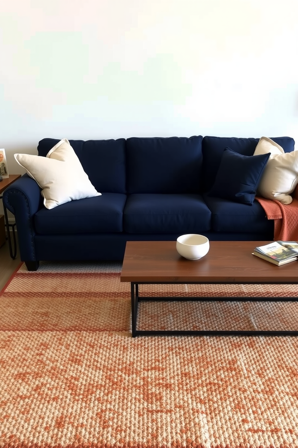 Navy Blue Couch Living Room Design Ideas 9