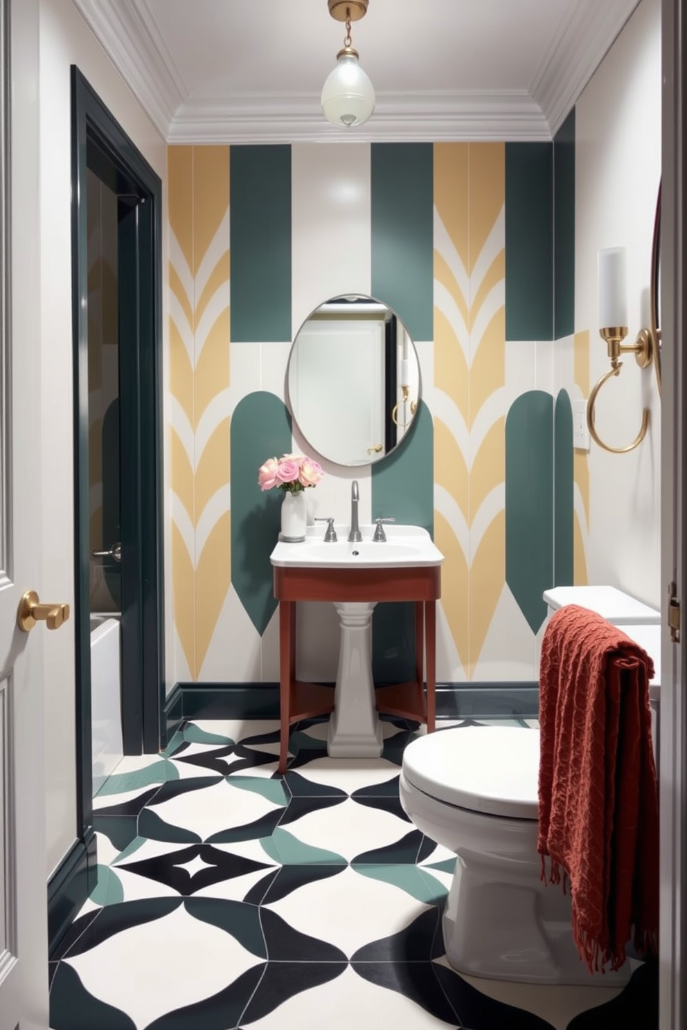 Powder Room Floor Tile Design Ideas 14