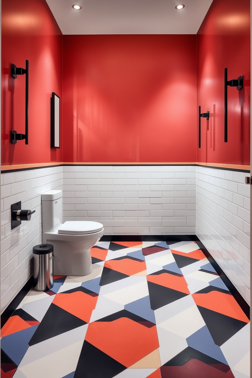 Powder Room Floor Tile Design Ideas 2