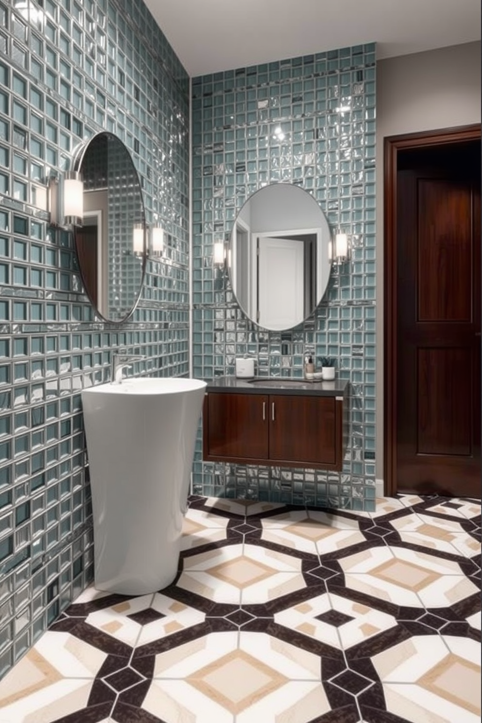 Powder Room Floor Tile Design Ideas 25