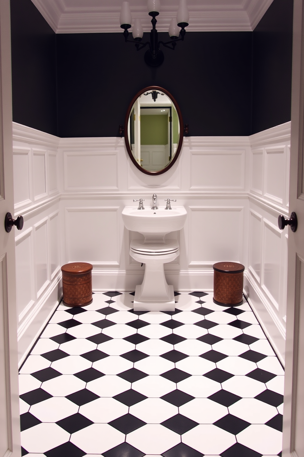 Powder Room Floor Tile Design Ideas 4