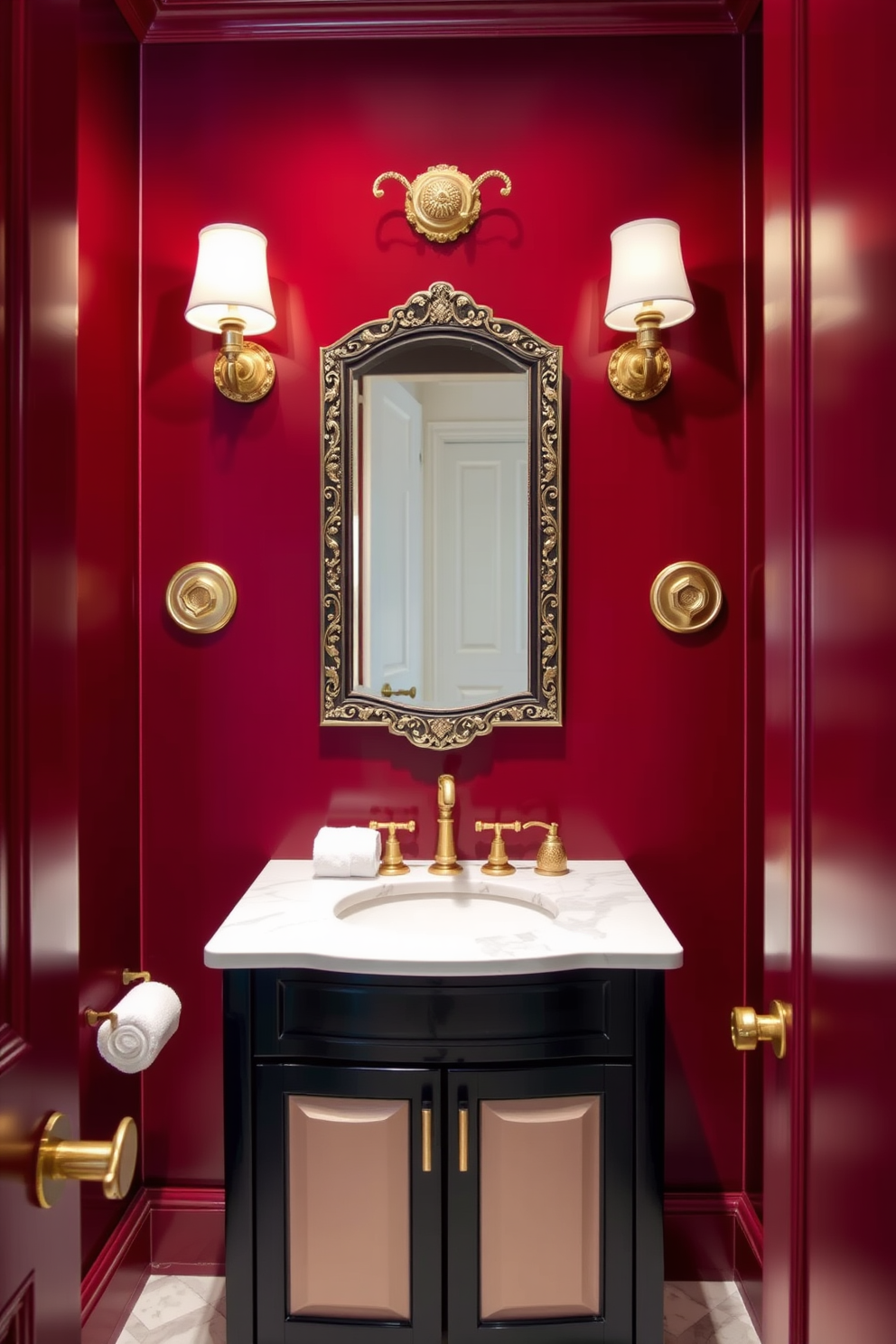 Powder Room Paint Color Design Ideas 15