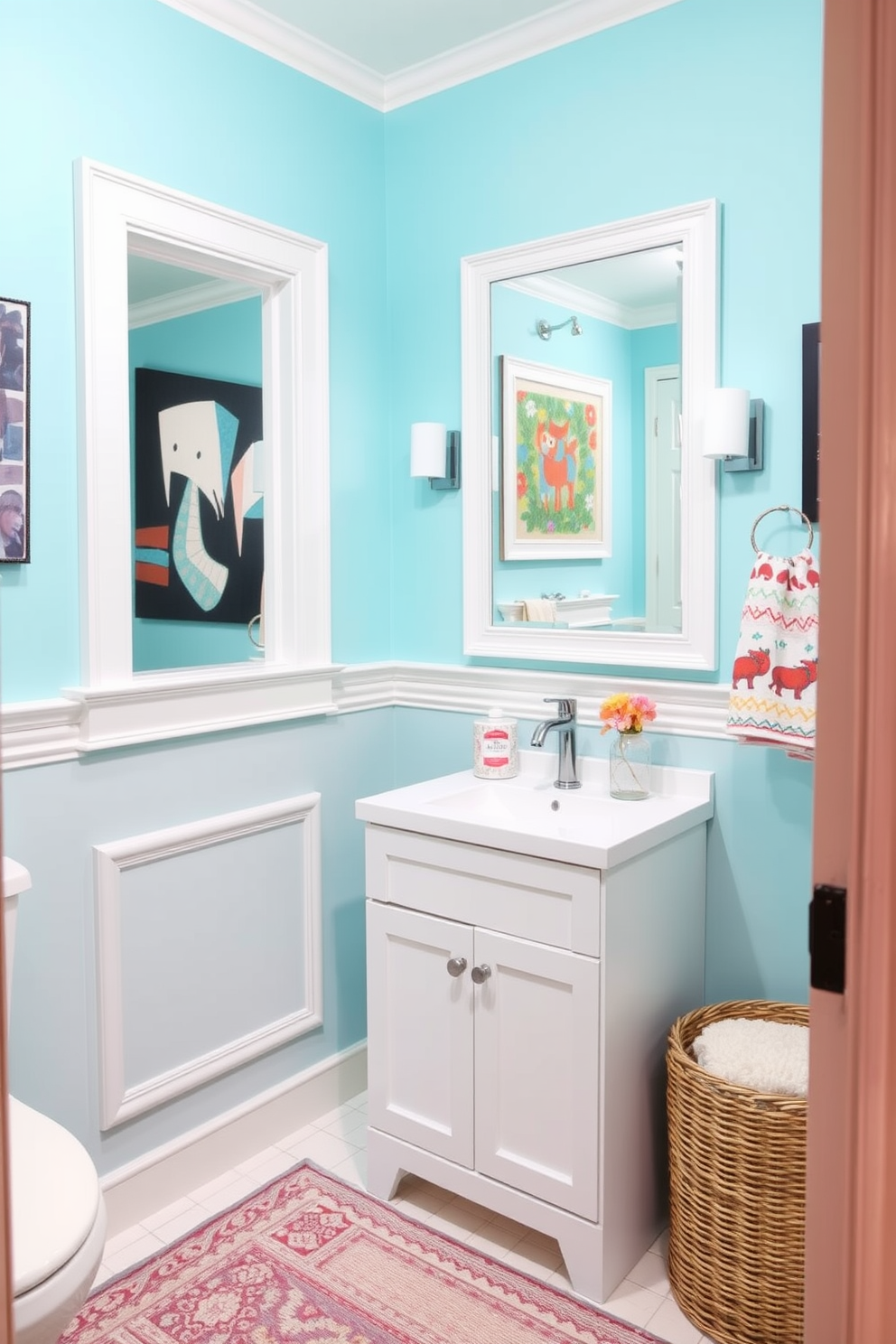 Powder Room Paint Color Design Ideas 22