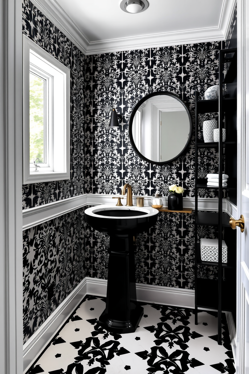 Powder Room Wallpaper Design Ideas 14