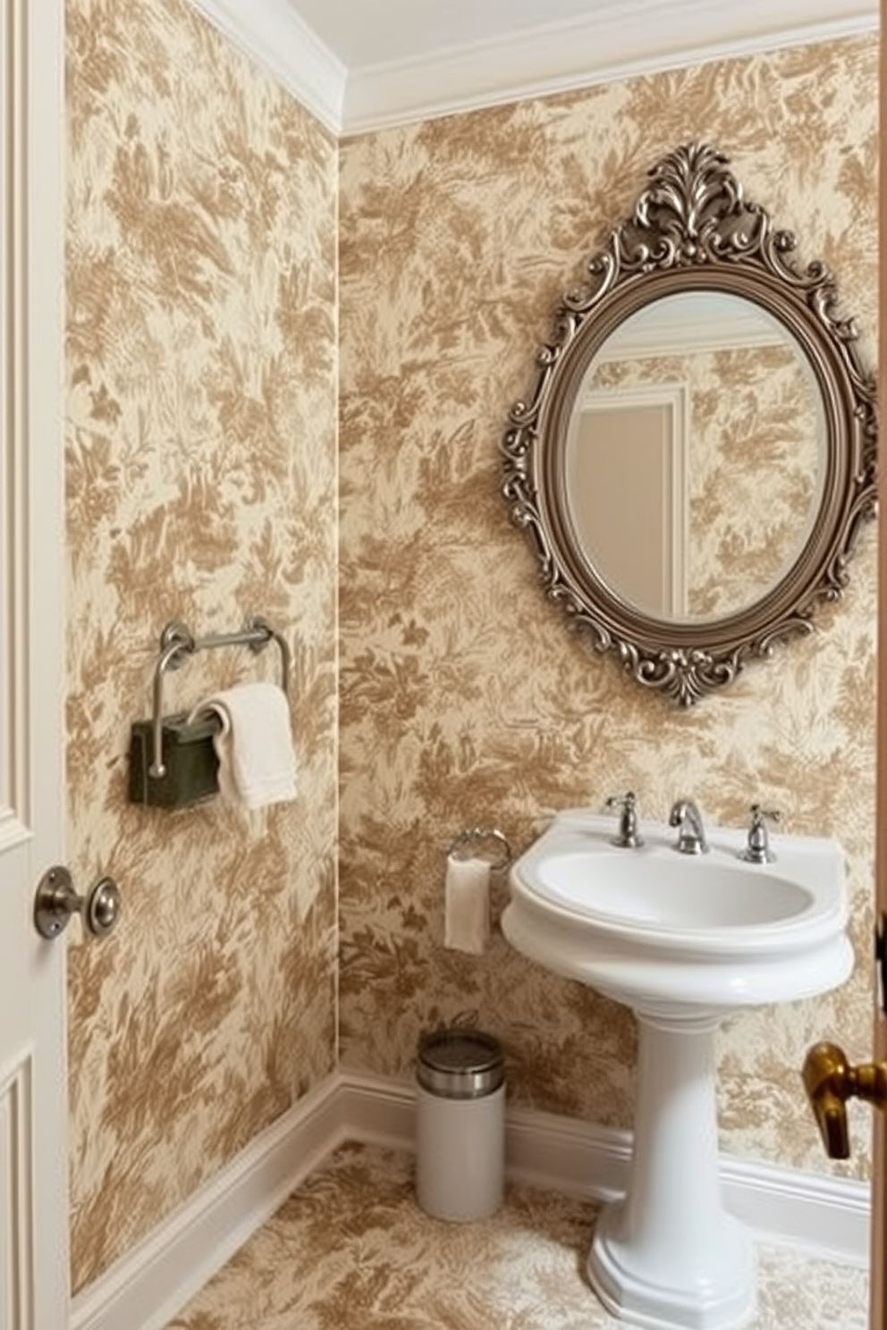 Powder Room Wallpaper Design Ideas 21