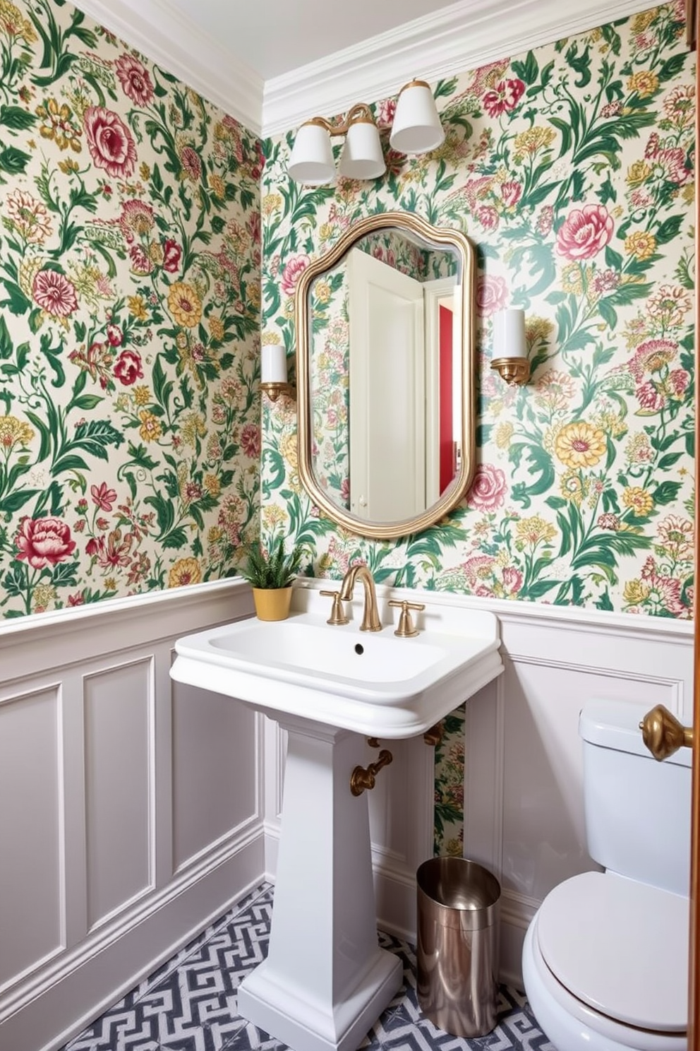 Powder Room Wallpaper Design Ideas 27